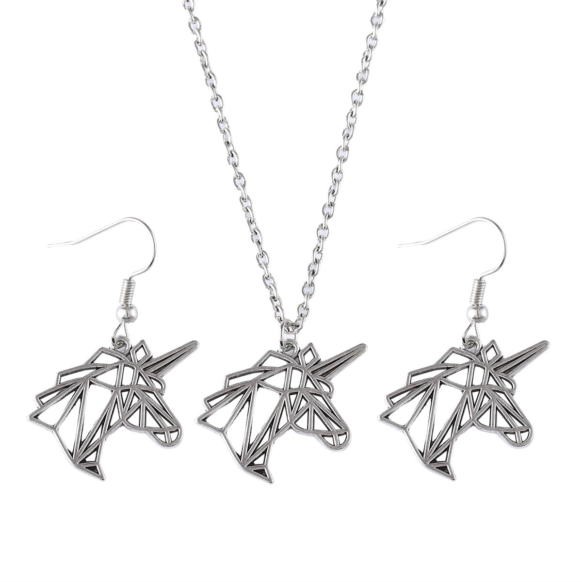 Wholesale Cartoon Unicorn Pendant Earrings Necklace