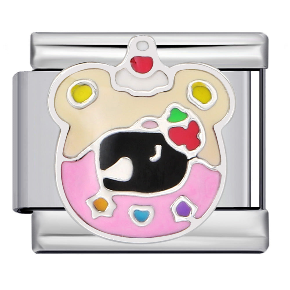 Wholesale Italian Charm Bracelet 9mm DIY Colorful Childhood Toys Creative Stainless Steel Composable Bracelet