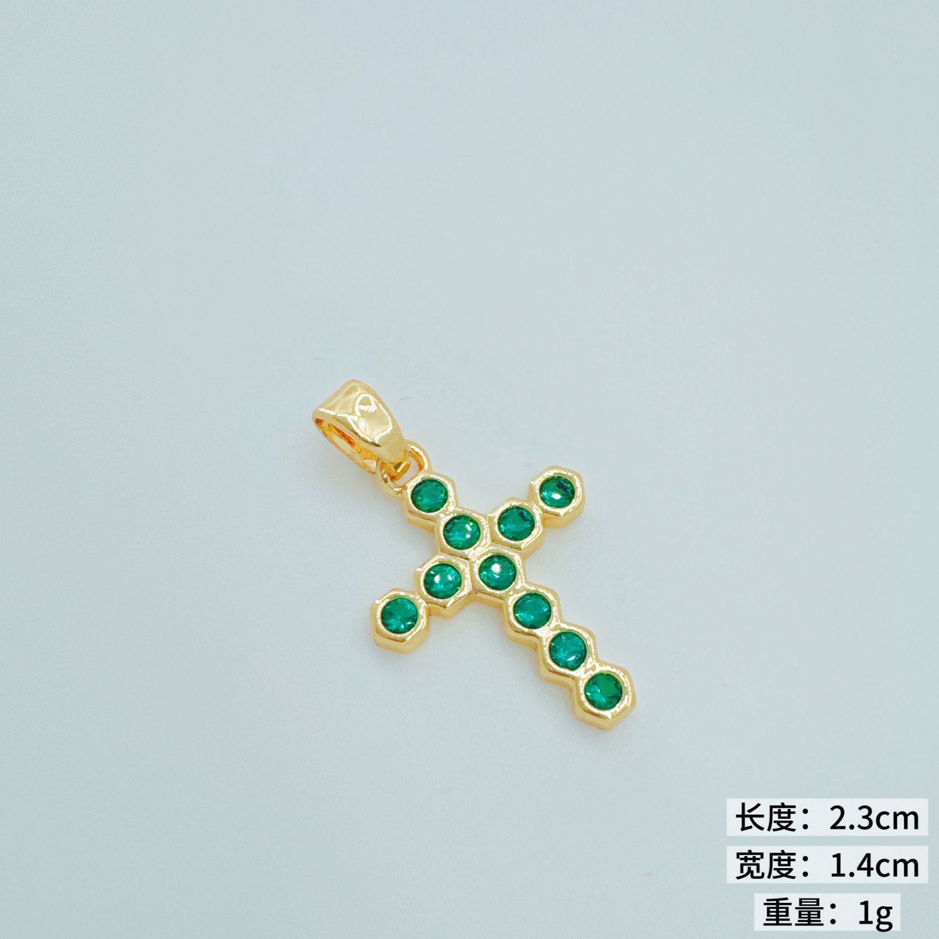 Wholesale Fashion Cross Pendant,  Copper Plated Gold,  European Style Jewelry Accessory for Daily Wear