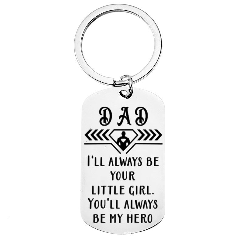 Wholesale Stainless Steel Keychain Engraving Father's Day Commemorative Gift ACC-KC-Chenz007
