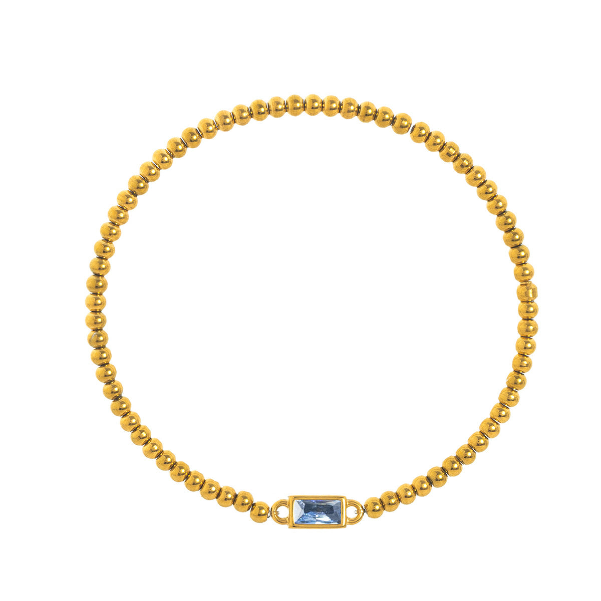 Wholesale  Stainless Steel Light Luxury Birthstone Bracelet