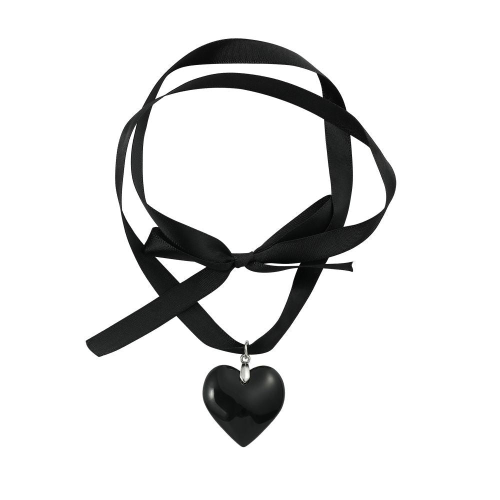 Wholesale double layer simple bow love necklace