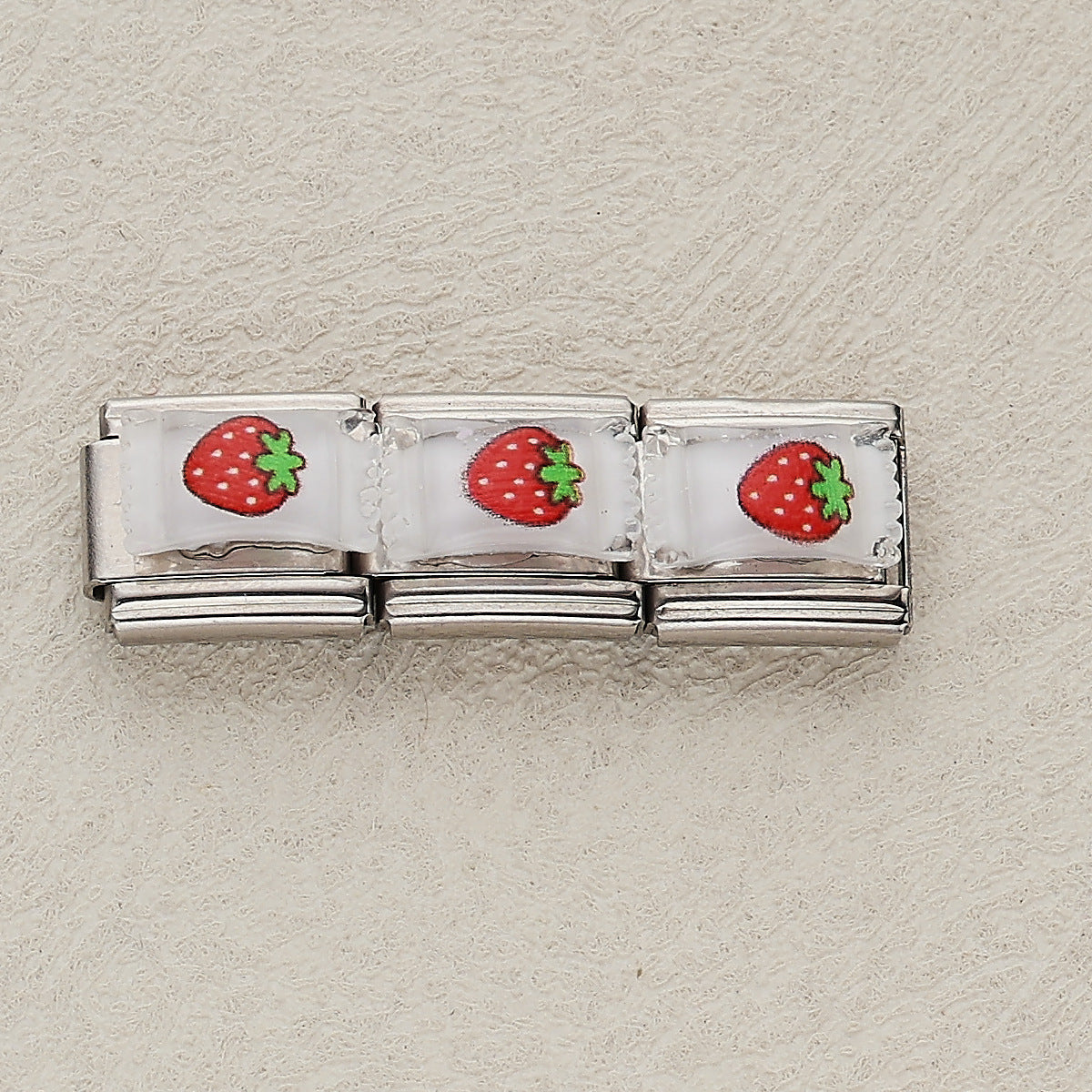 Wholesale 10pcs Italian Charm Bracelet 9mm DIY Splicing Colorful Fruit Candy Series Stainless Steel Composable Bracelet
