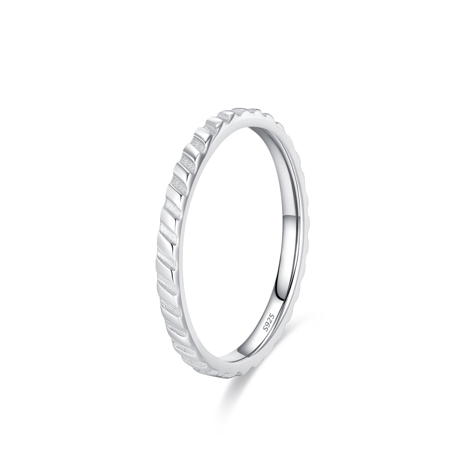 Wholesale S925 Sterling Silver  Arrow Metal Texture Simple Plain Silver Ring