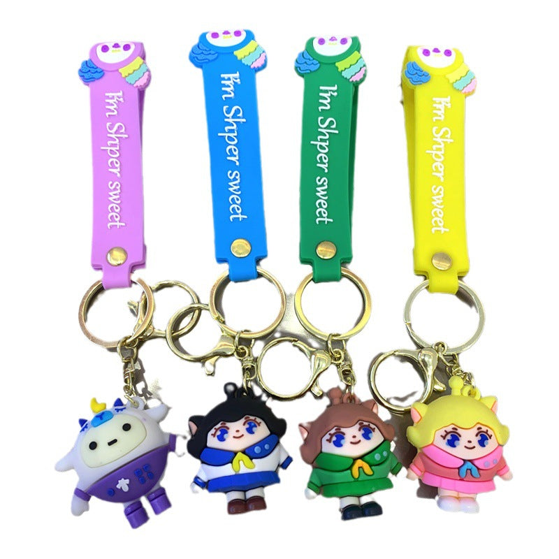 Wholesale Cartoon Cute Silicone Keychain ACC-KC-Lanb003