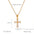 Wholesale Titanium Steel cross necklace diamond pendant clavicle chain