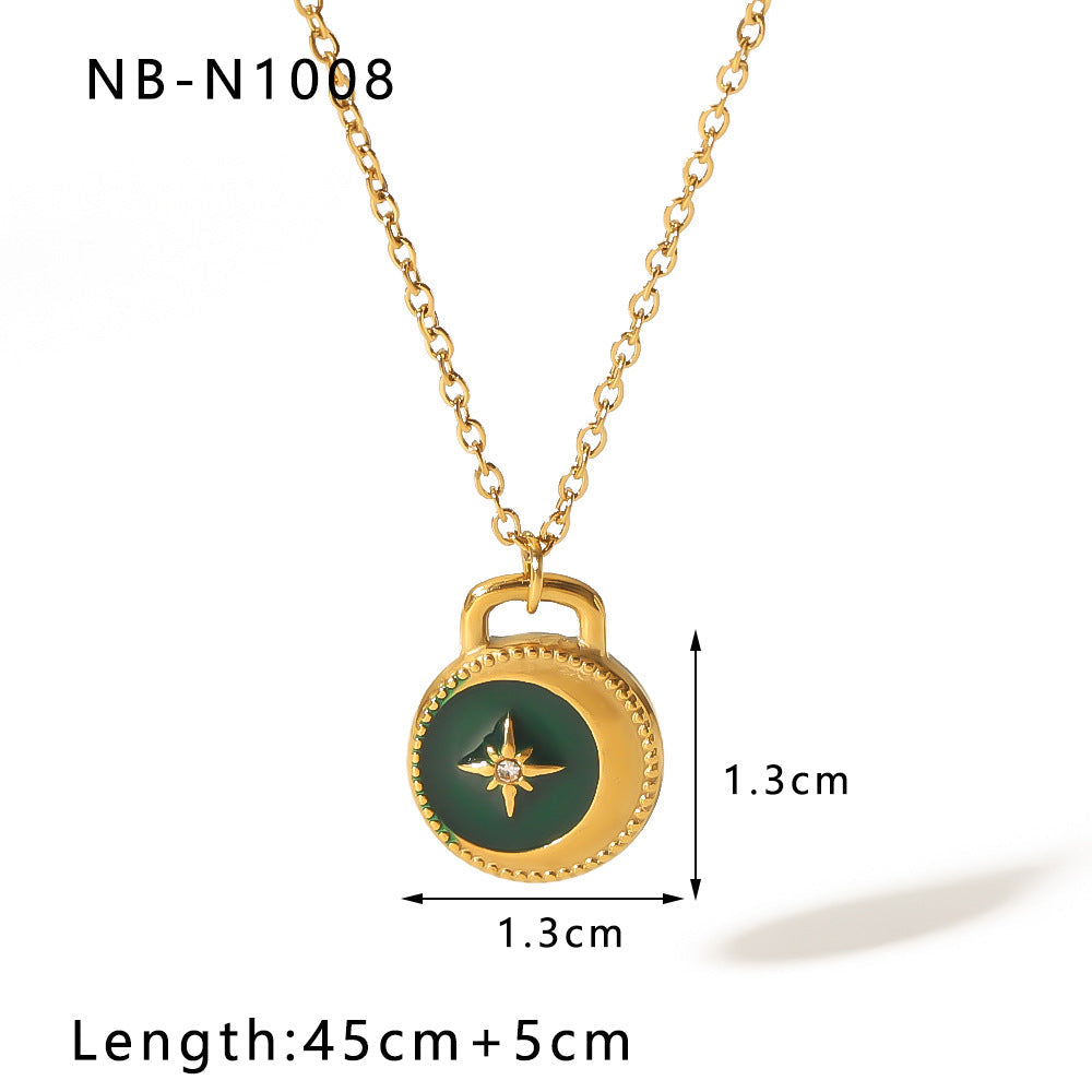 Wholesale Stainless Steel Water Drop Oil Necklace