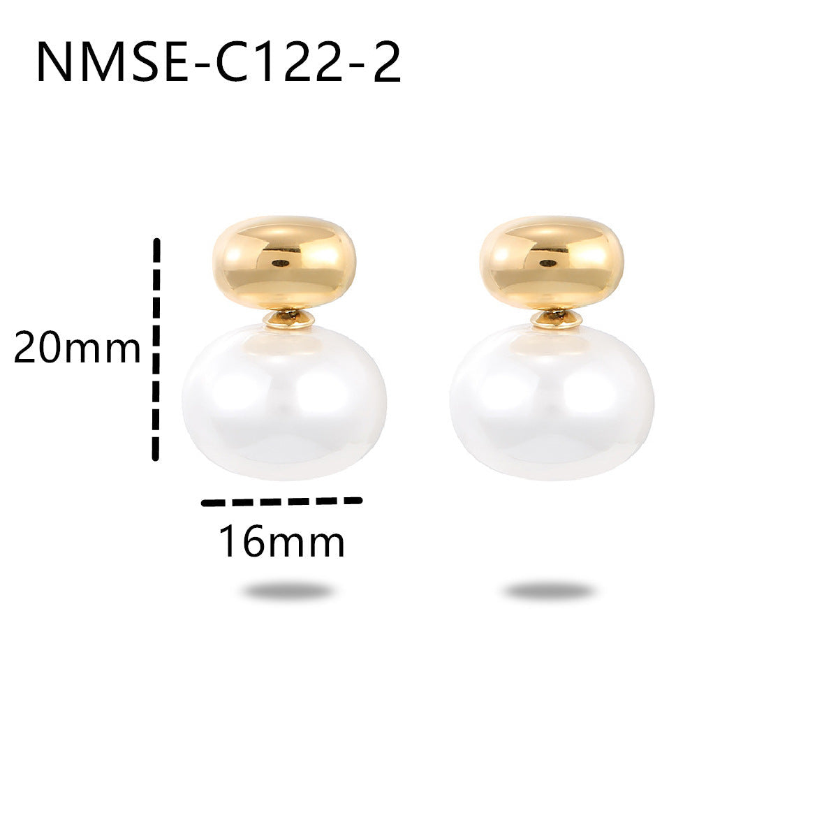 Wholesale  Light Luxury Gold Pearl Stainless Steel Earrings