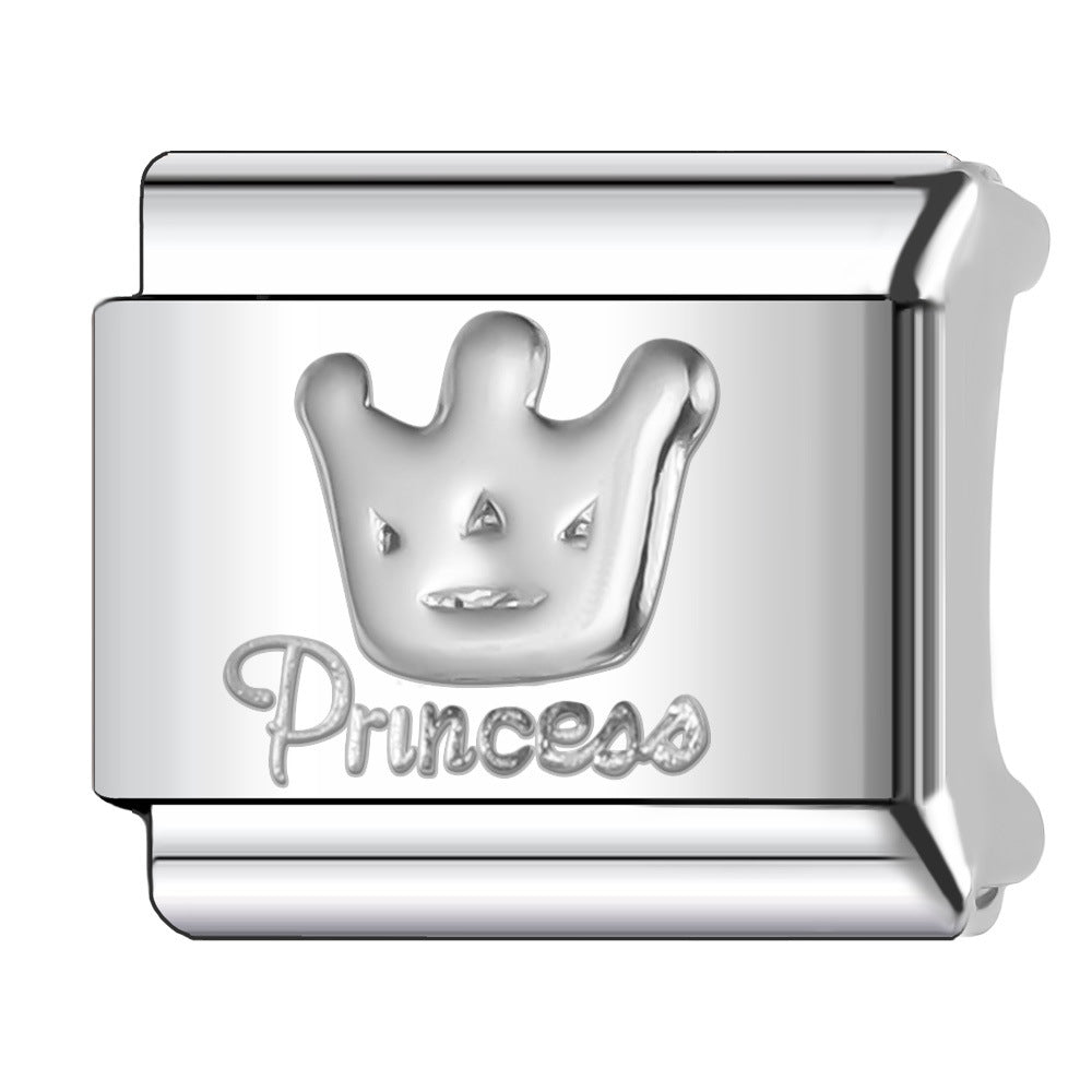 Wholesale 5pcs Italian Charm Bracelet 9mm DIY Splicing Cute Creative Stainless Steel Composable Bracelet