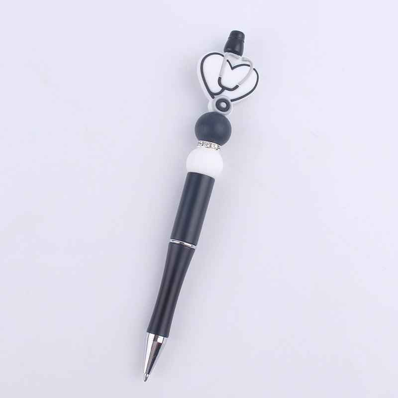 Wholesale Beaded Pen Stethoscope Love Silicone Ballpoint Pen