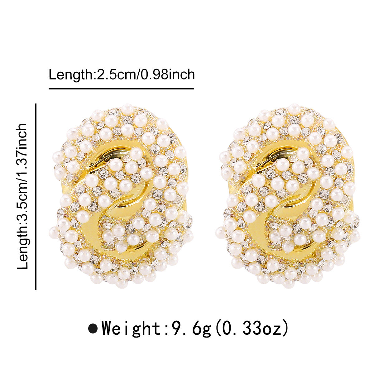 Wholesale geometric pearl earrings cold style simple versatile retro temperament earrings