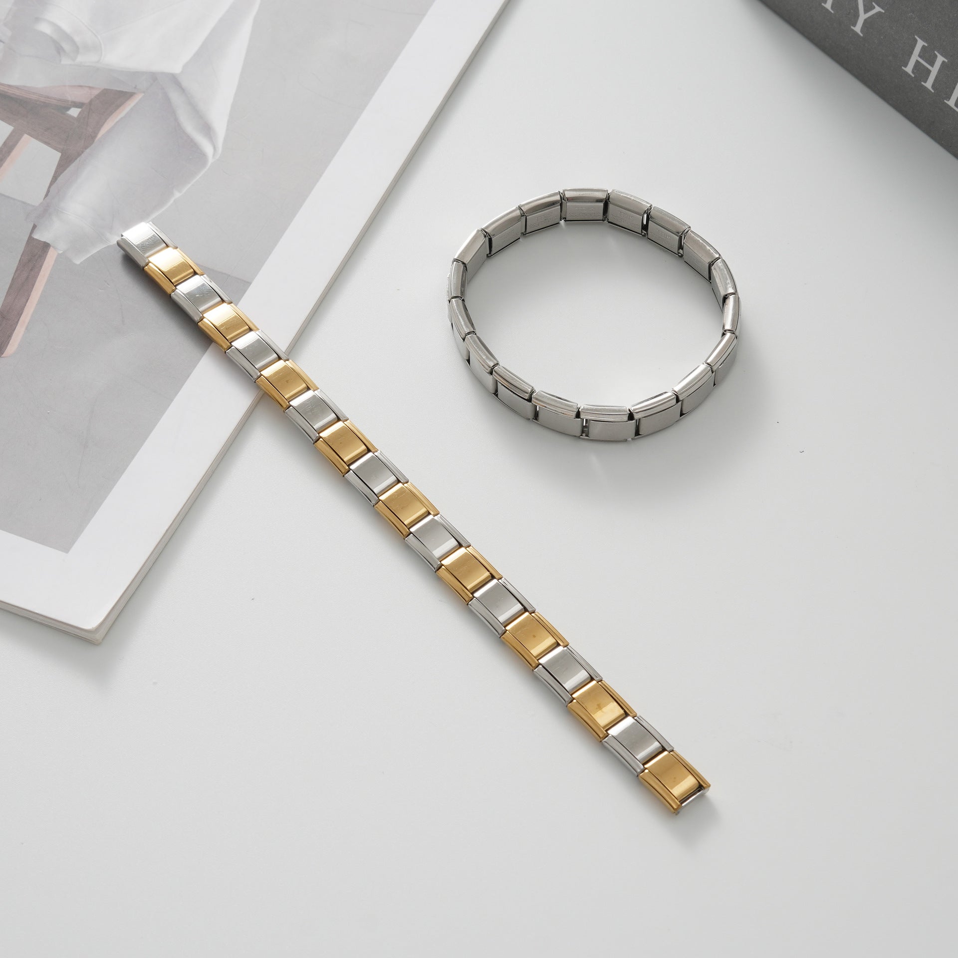 Wholesale Italian Charm Bracelet 9mm DIY Splicing Cute Creative Stainless Steel Composable Bracelet