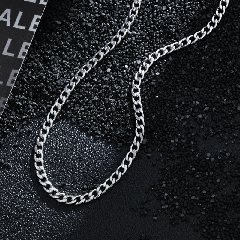 Wholesale Titanium Steel Cuban Necklace Men's Necklace Clavicle Chain ACC-NE-Meihun008