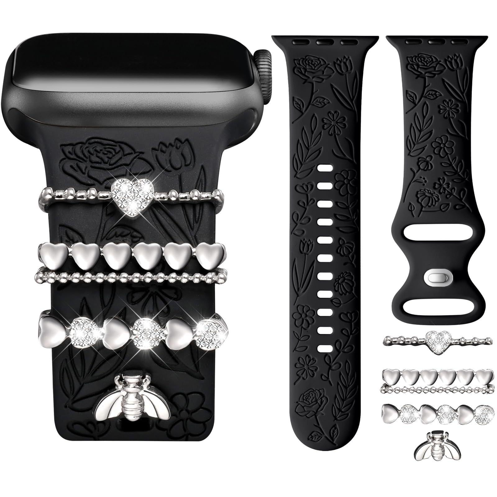 Wholesale Love Heart Alloy Watch Strap Charm Pendant Chic DIY Jewelry Accessory For Boutique Resale