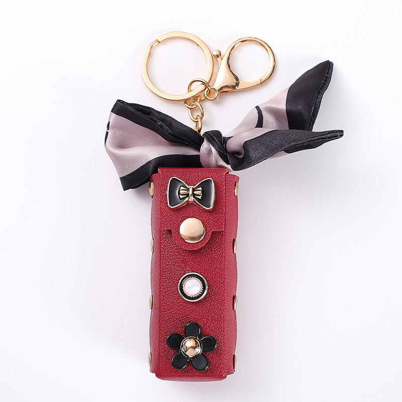 Wholesale Chic Fashion PU Leather Keychain Pendant Trendy Bag Charm Car Key Accessory