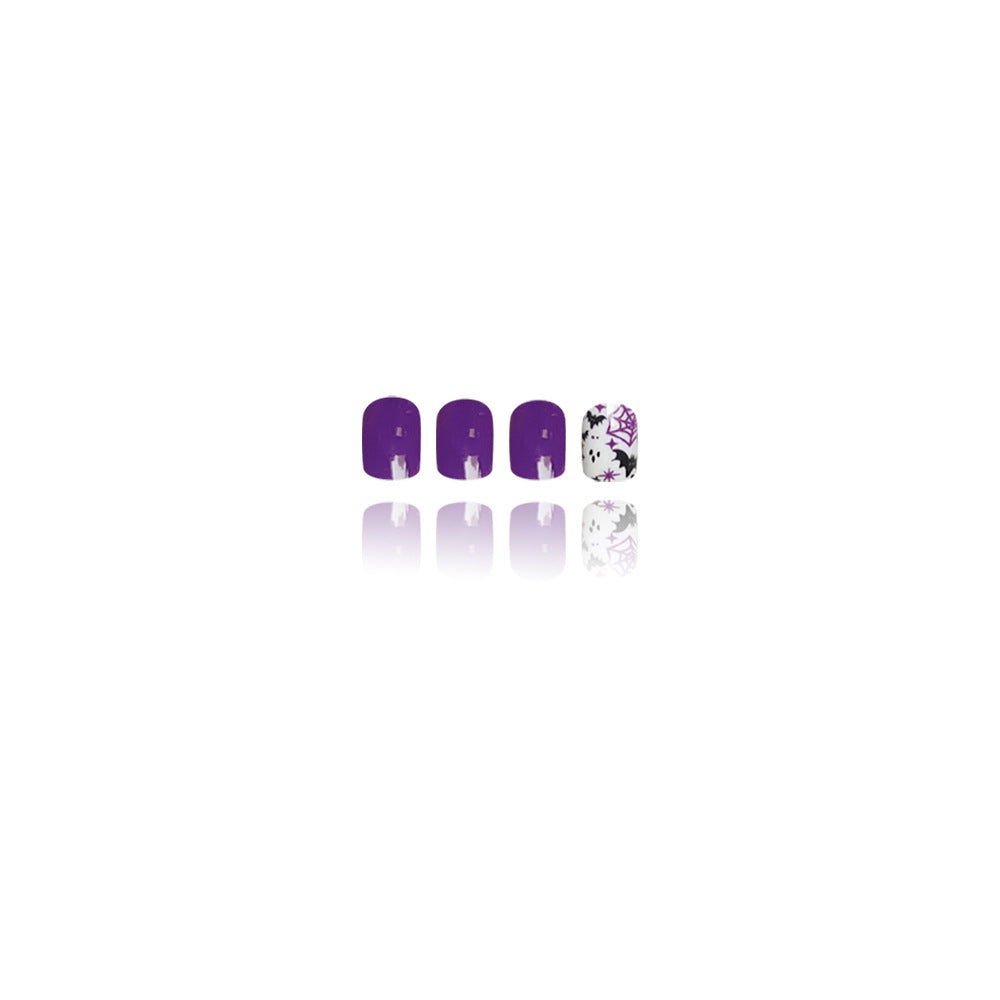 Wholesale 24 Pieces/box Halloween Press-on Nails Kits Nail Stickers ACC-NS-FengLi013