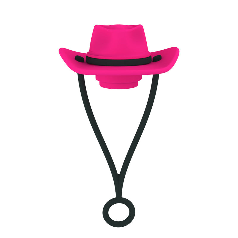 Wholesale Western Style Cowboy Hat Silicone Straw Tube Cap 6-10mm Straw Decoration Straw Cover ACC-SCR-HuaYi004