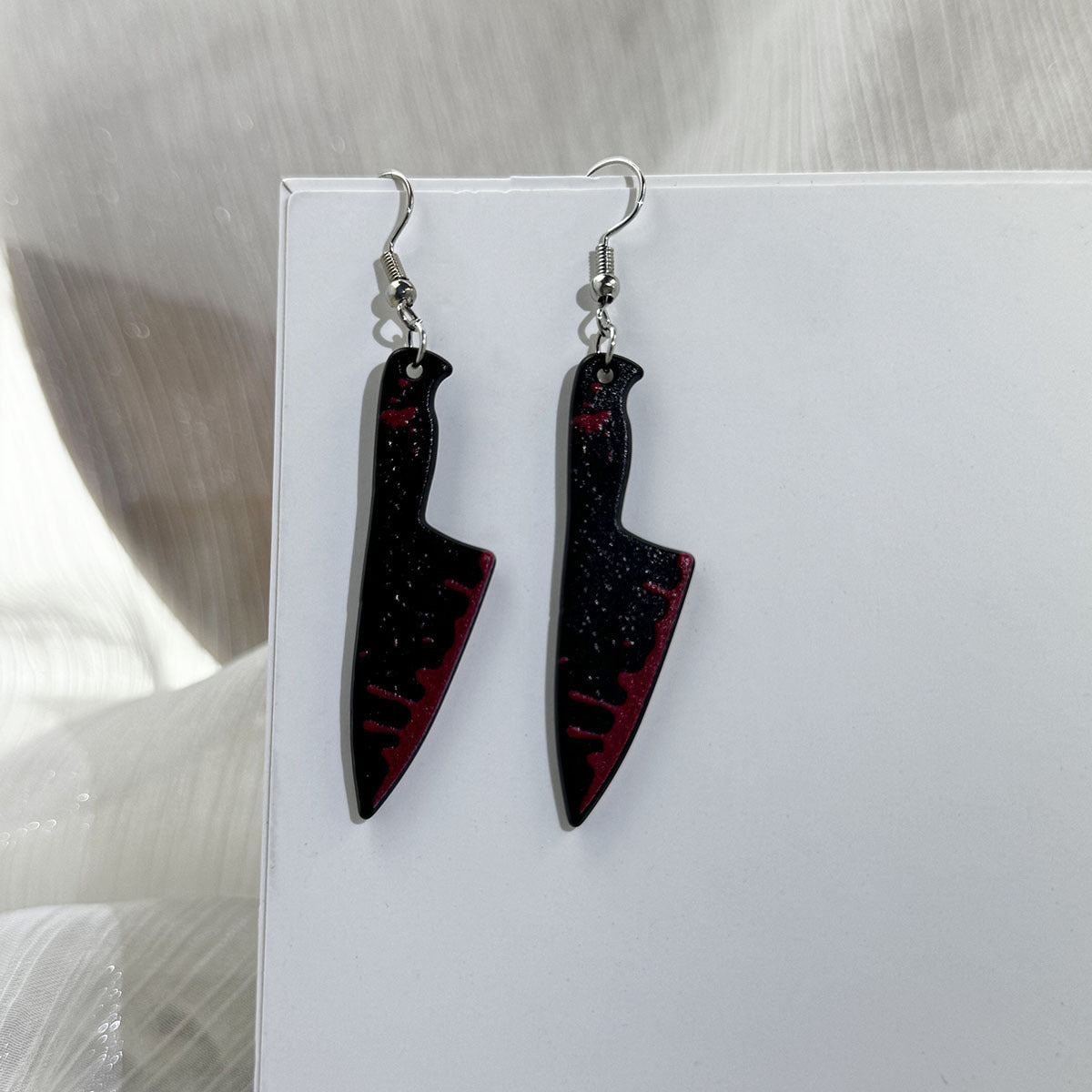 Wholesale Halloween kitchen knife  earrings