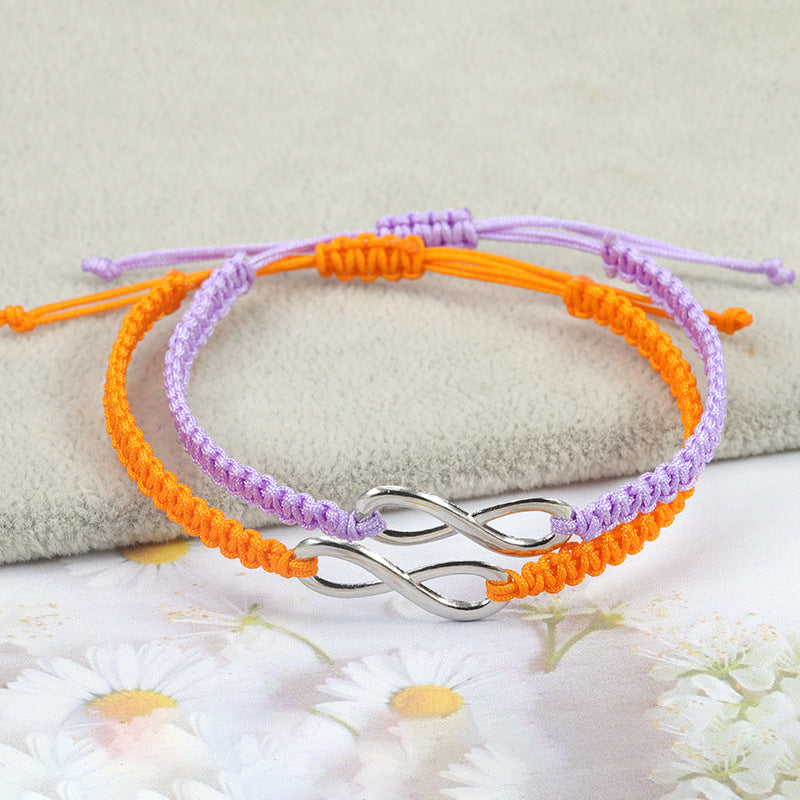 Wholesale  8-character Lucky Hand Rope Hand-woven Bracelet