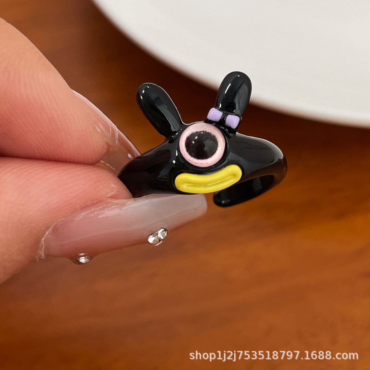 Wholesale Cute Ugly Cute Cartoon Oil Dropping Opening Ring
