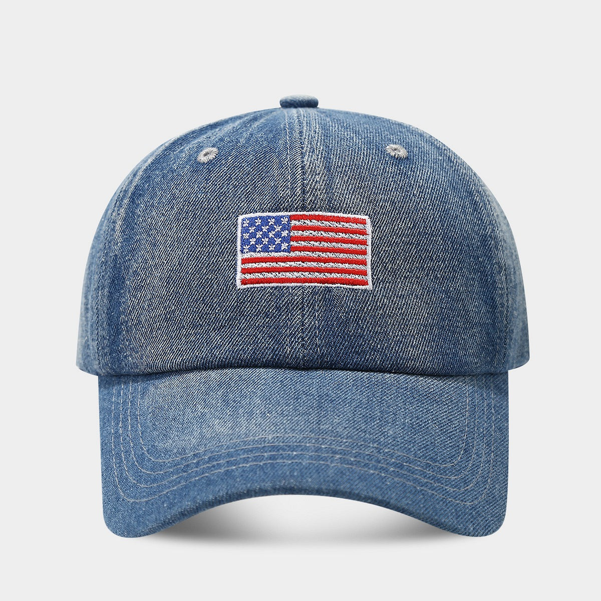 Wholesale American Flag Embroidered Denim Cap  Baseball Cap