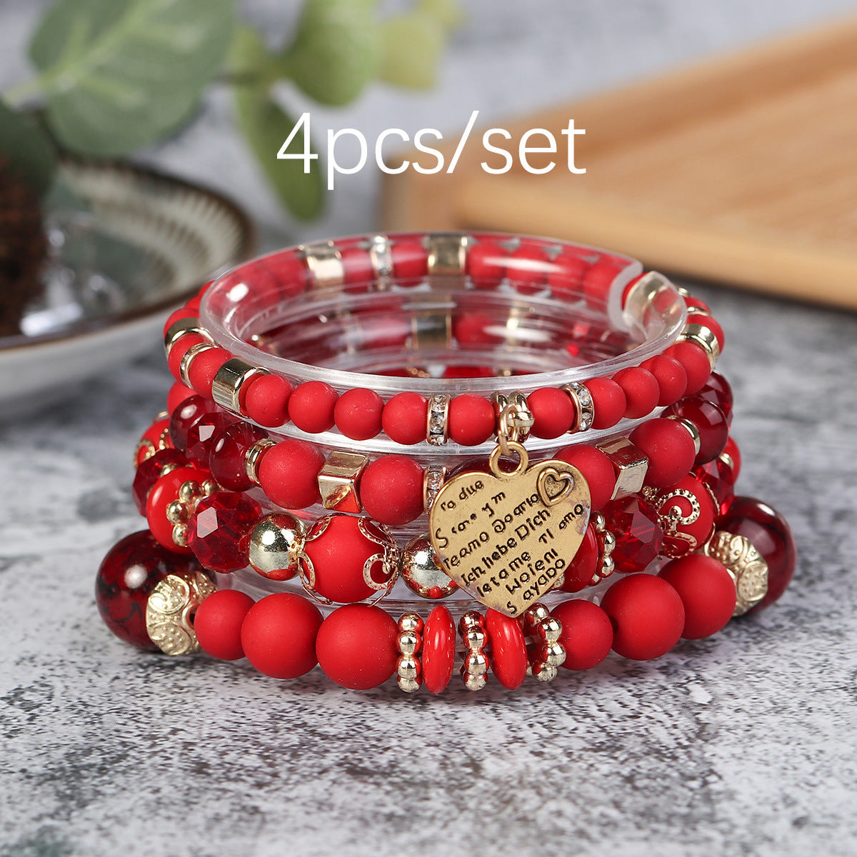 Wholesale Bohemian Retro Ethnic Style Heart Pendant Bracelet ACC-BT-Lijie004