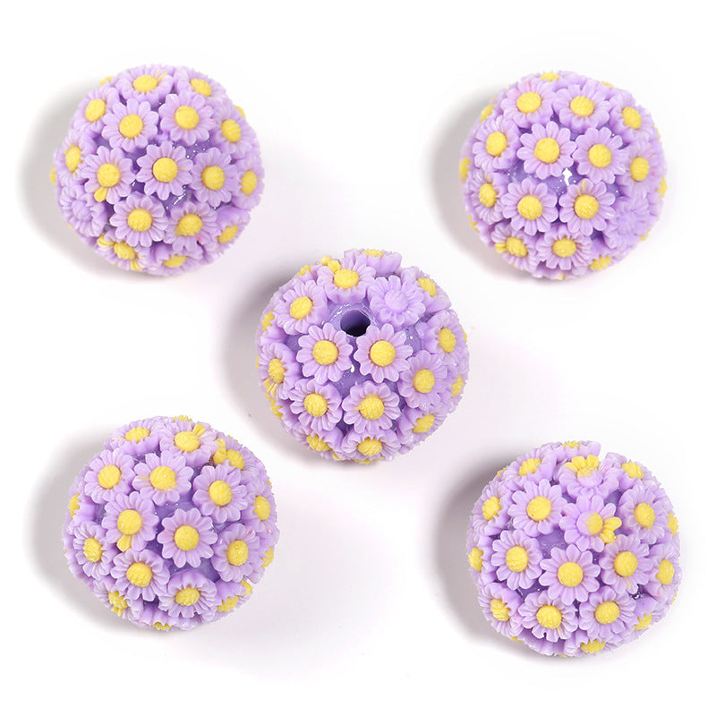 Wholesale 10PCS DIY Acrylic Flower Ball Balls ACC-BDS-LinG001