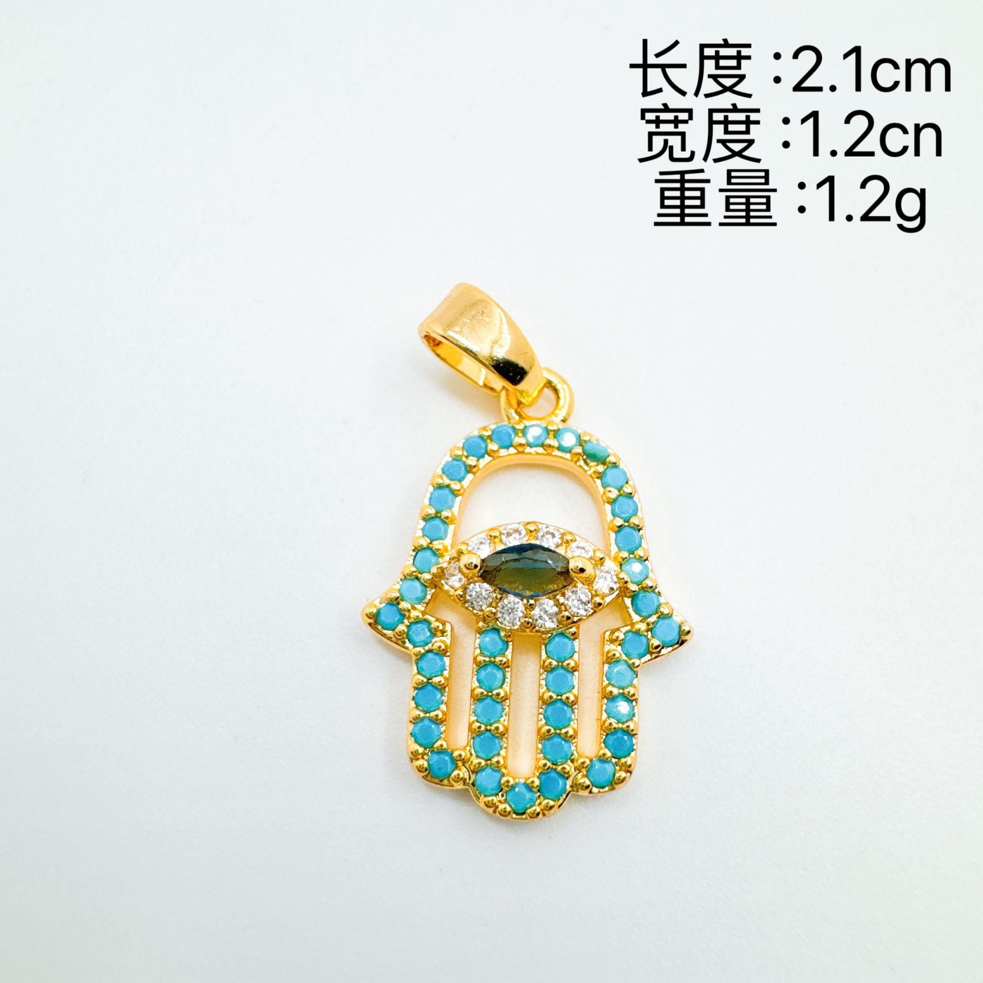 Wholesale Evil Eye Pendant Necklace Gold Plated Zircon Sweet-Cool Style Fashion Accessory
