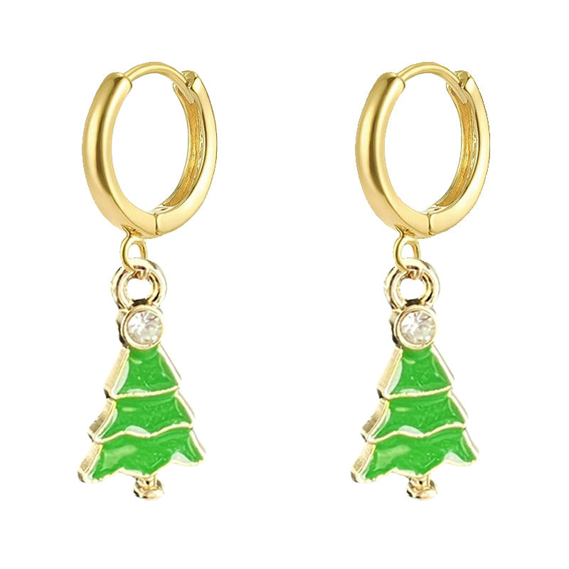 Wholesale 2 pairs/ pack Christmas gift  Christmas tree earrings