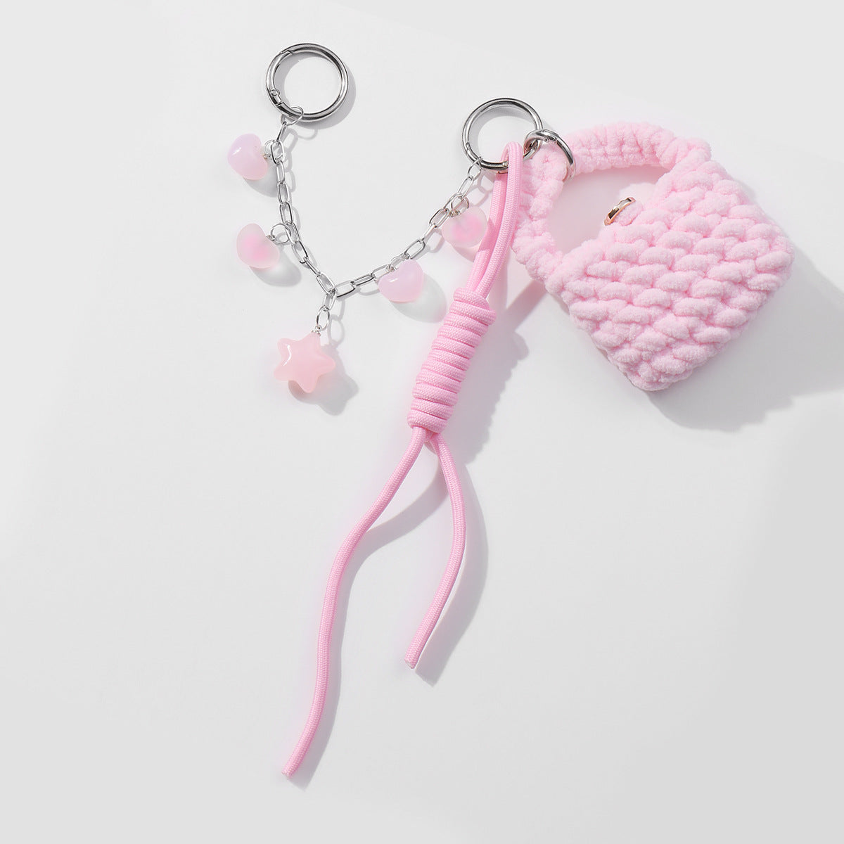 Wholesale  silver Chain Cross Star Wings Love Wool Bag Pendant Keychains