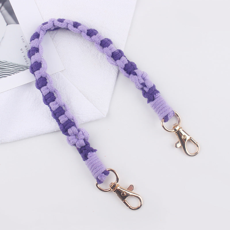 Wholesale  creative handmade woven small flower pattern cup set of cup rope cup accessories