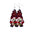 Wholesale  Christmas earrings Christmas dwarfs midget double-sided print PU leather earrings
