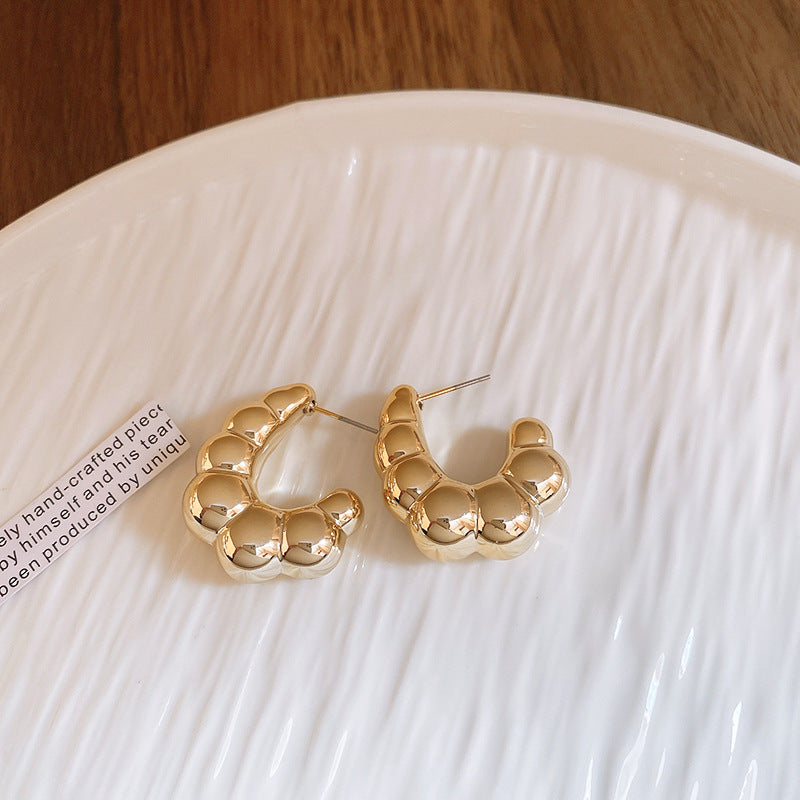 Wholesale  Metal C- shaped Earrings