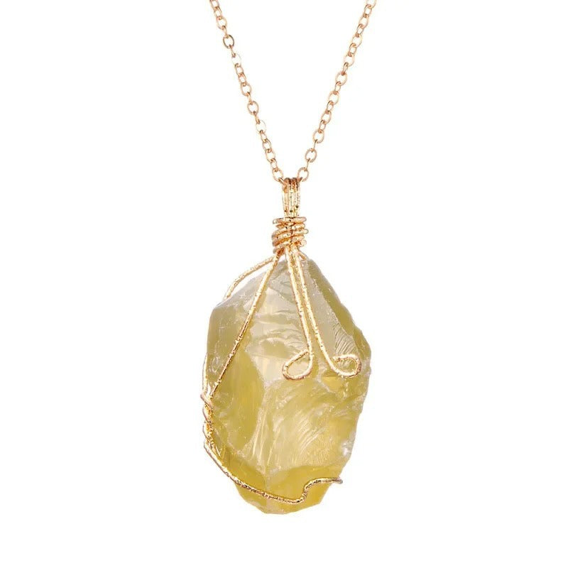 Wholesale Rainbow Tiger Eye Crystal Pendant Necklace Handmade Jewelry Accessory Gift