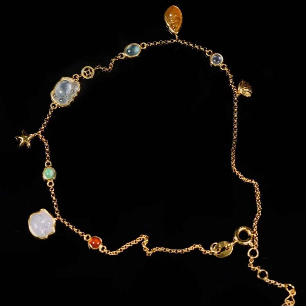 Wholesale Summer Forest Style Starfish Shell Anklet Small Conch Beach Small Pendant Anklet