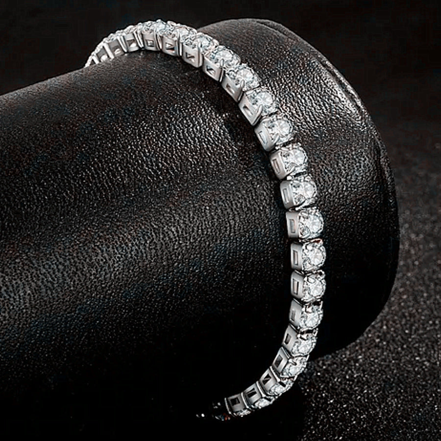 Wholesale Silver Moissanite Tennis Bracelet Simple Chain Fashion Accessory for Unisex