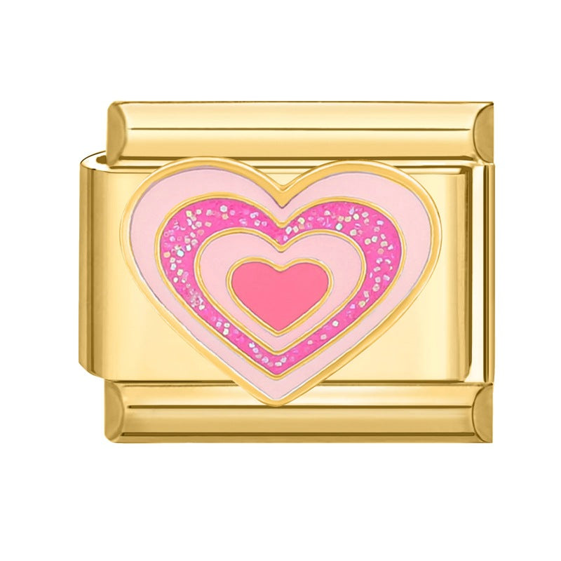 Pulsera de encanto italiano al por mayor de 9 mm empalmado lindo colgante creativo colgante de acero inoxidable brazalete compuesto por acero inoxidable