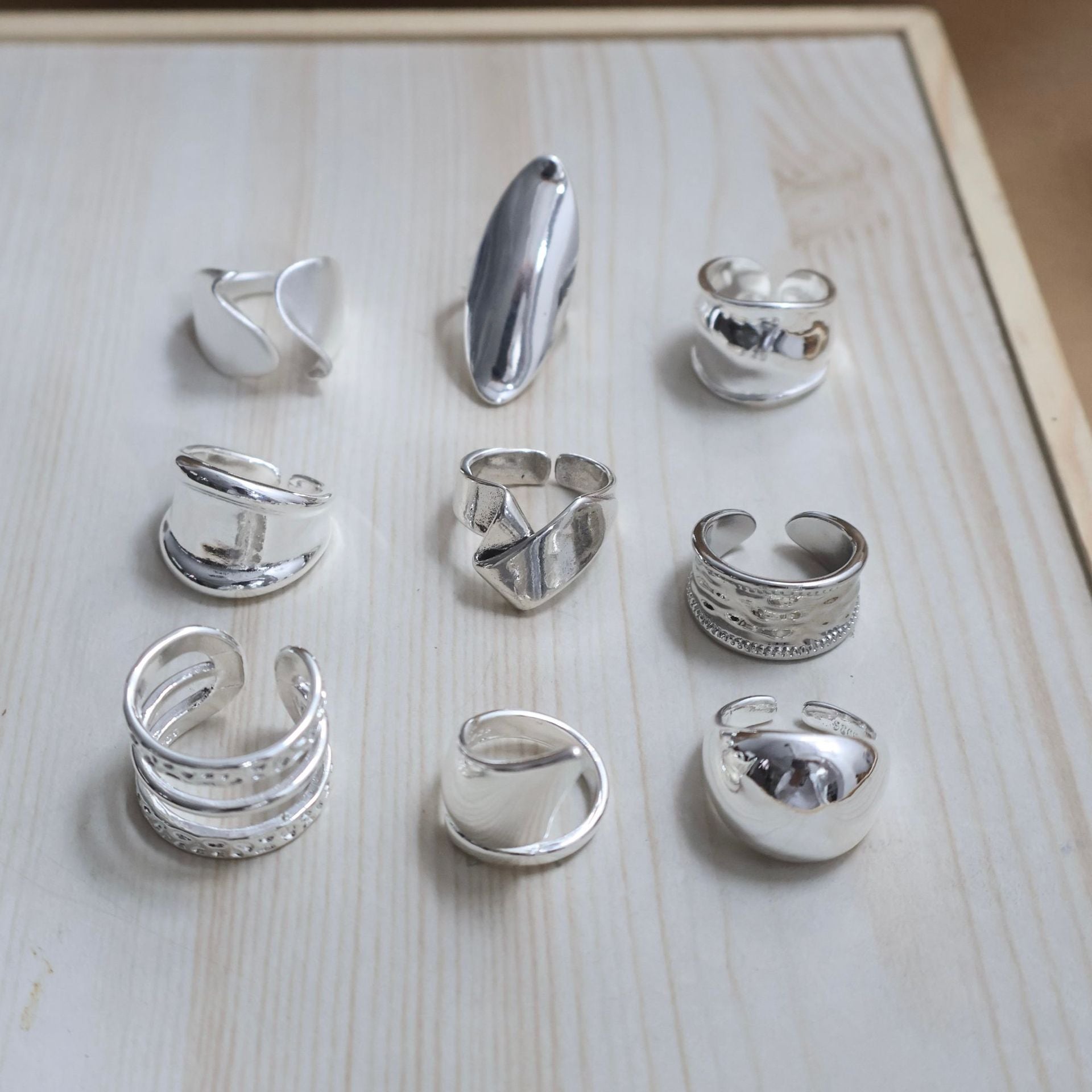 Wholesale  Exaggerated Alien Ring Women's Niche Fashion All-match  Adjustable Open Hollow Ring