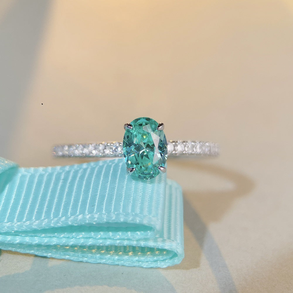 Wholesale S925 Sterling Silver Ring High Carbon Diamond Ice Flower Cut Ring ACC-RS-JiuHao019