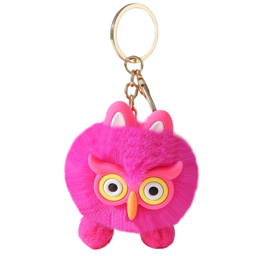 Wholesale Cute cartoon plush owl keychain