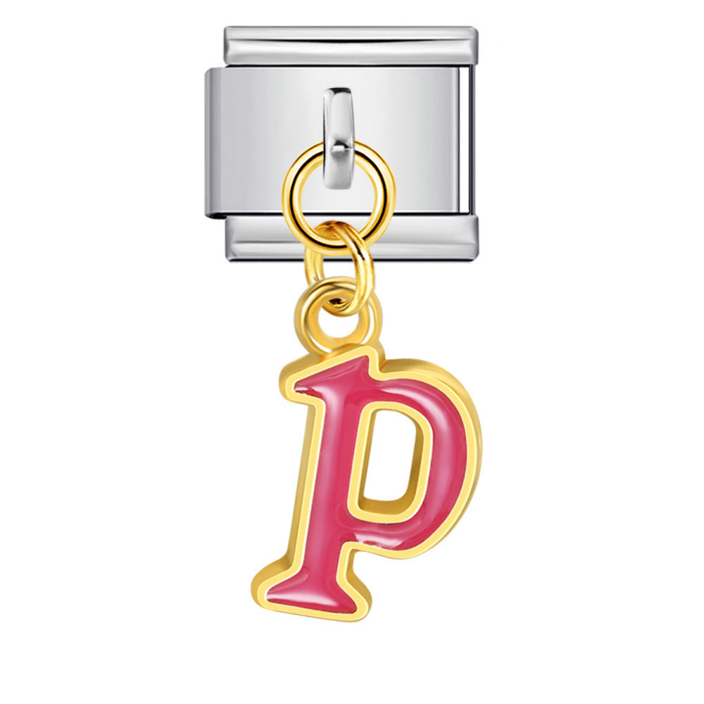 Bracelet de charme italien 5pcs 5pcs 9 mm BRACEAUX DE CROCHEMENT D'HUILE COLORES