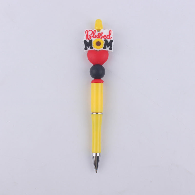 Wholesale Creative Cartoon Mom Series Silicone Beaded Ballpoint Pen