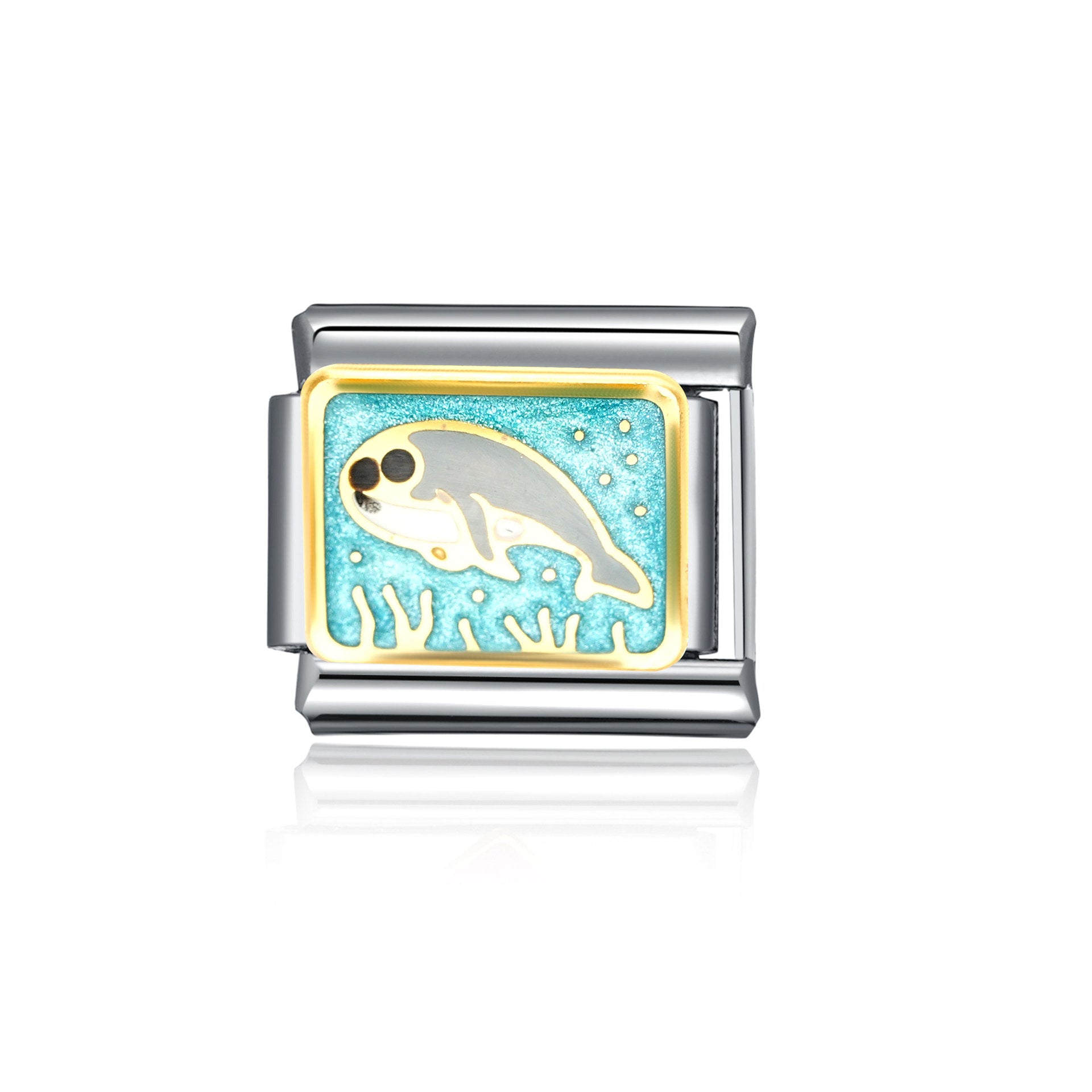 Wholesale Italian Charm Bracelet 9mm DIY Splicing Cute Cartoon Stainless Steel Composable Bracelet