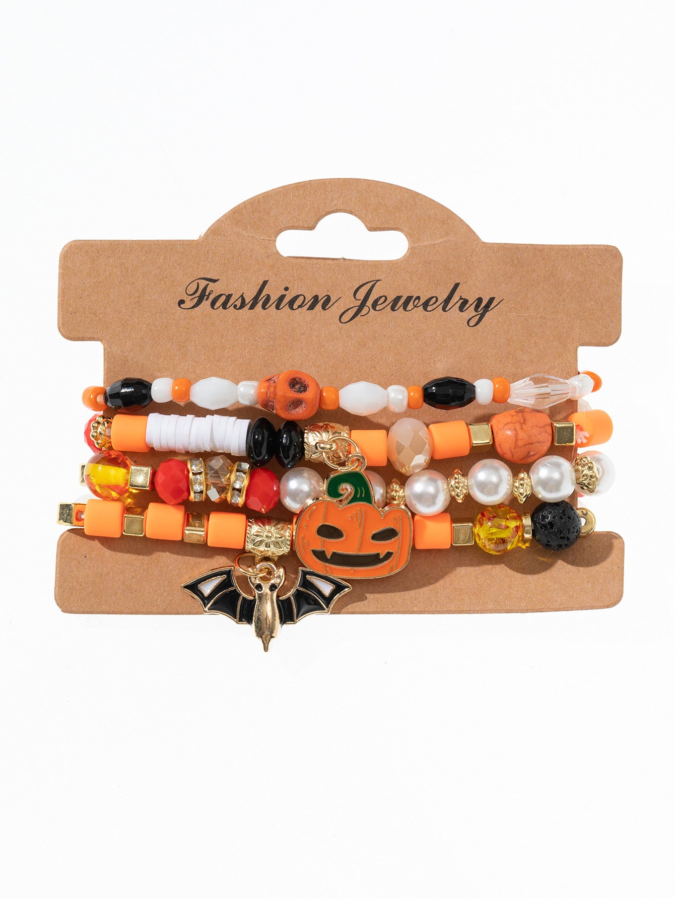 Wholesale Halloween Bat Spider Pumpkin Soft Clay Elastic String Bracelet ACC-BT-Xunru003