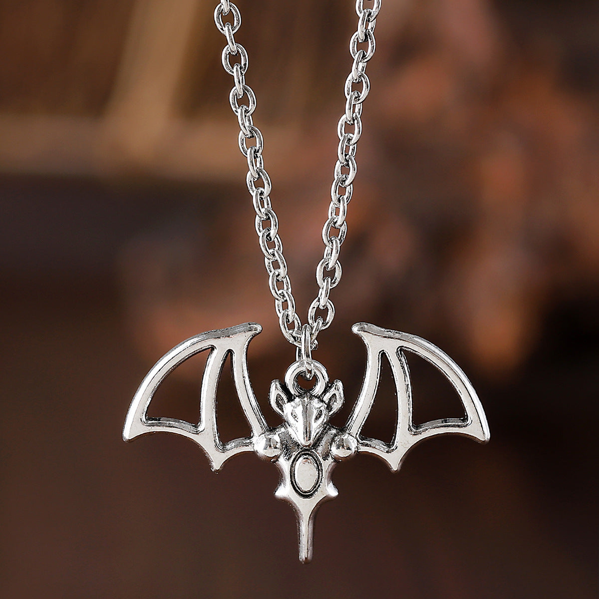 Wholesale Electroplated Zinc Alloy Bat Pendant Earrings And Necklace Set Gothic  Jewelry For Everyday Wear