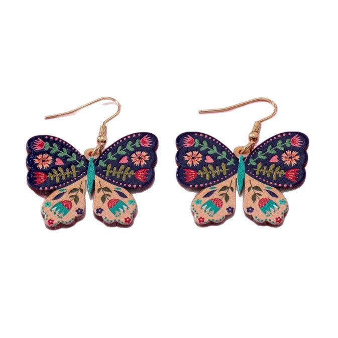 Wholesale  Acrylic Butterfly Earrings