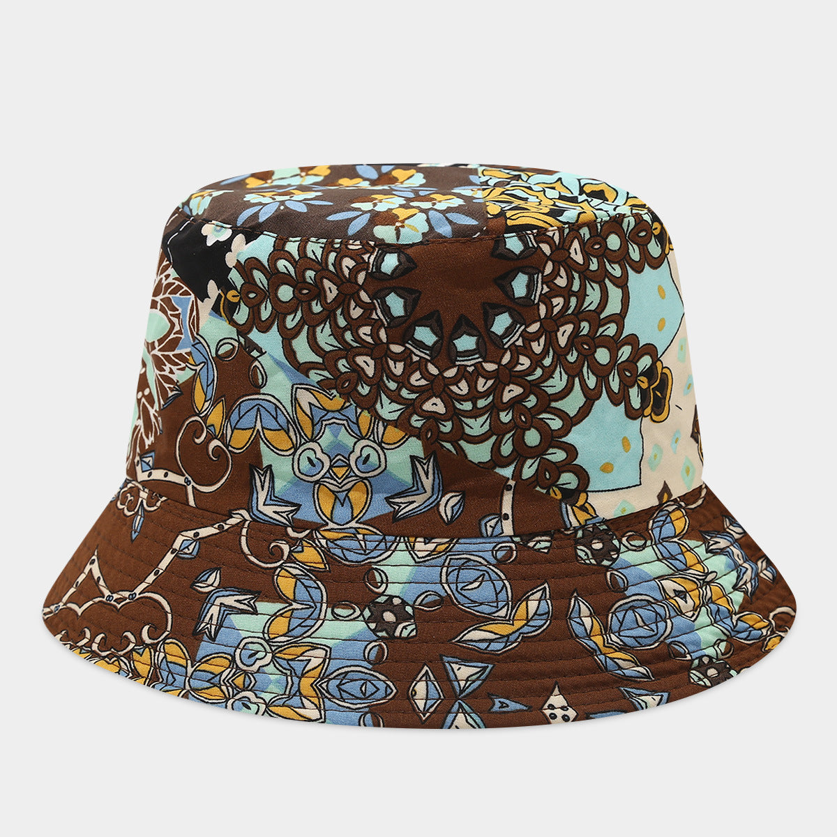 Wholesale Bohemian Small Flower Full Print Sunscreen Fisherman Hat