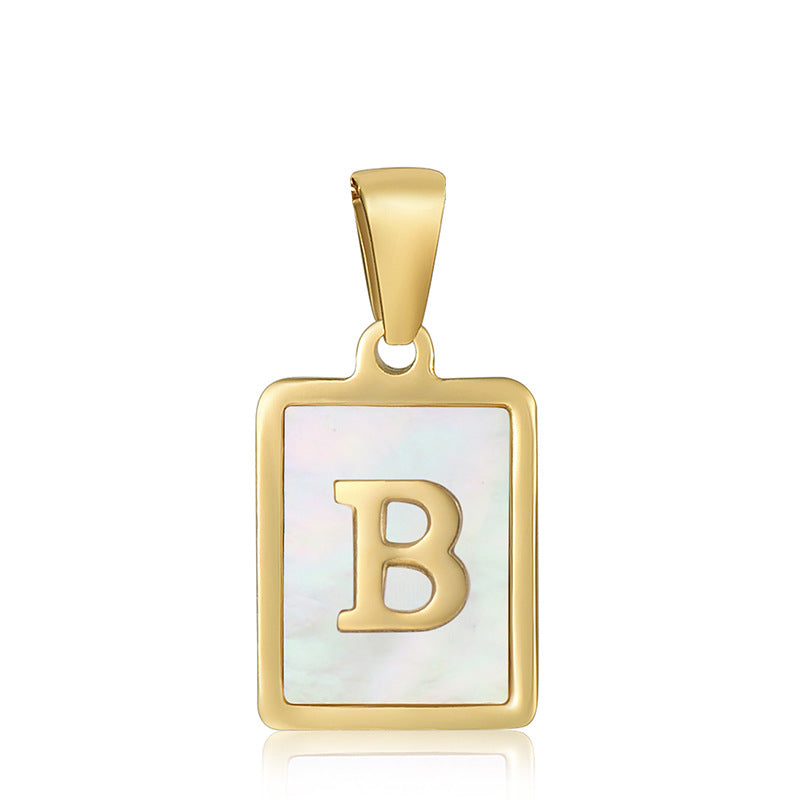 Wholesale Stainless Steel Letter Pendant Necklace Fashion Accessory Gift for Boutique Resale