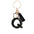 Wholesale  black resin keychain 26 English letter pendant keychain
