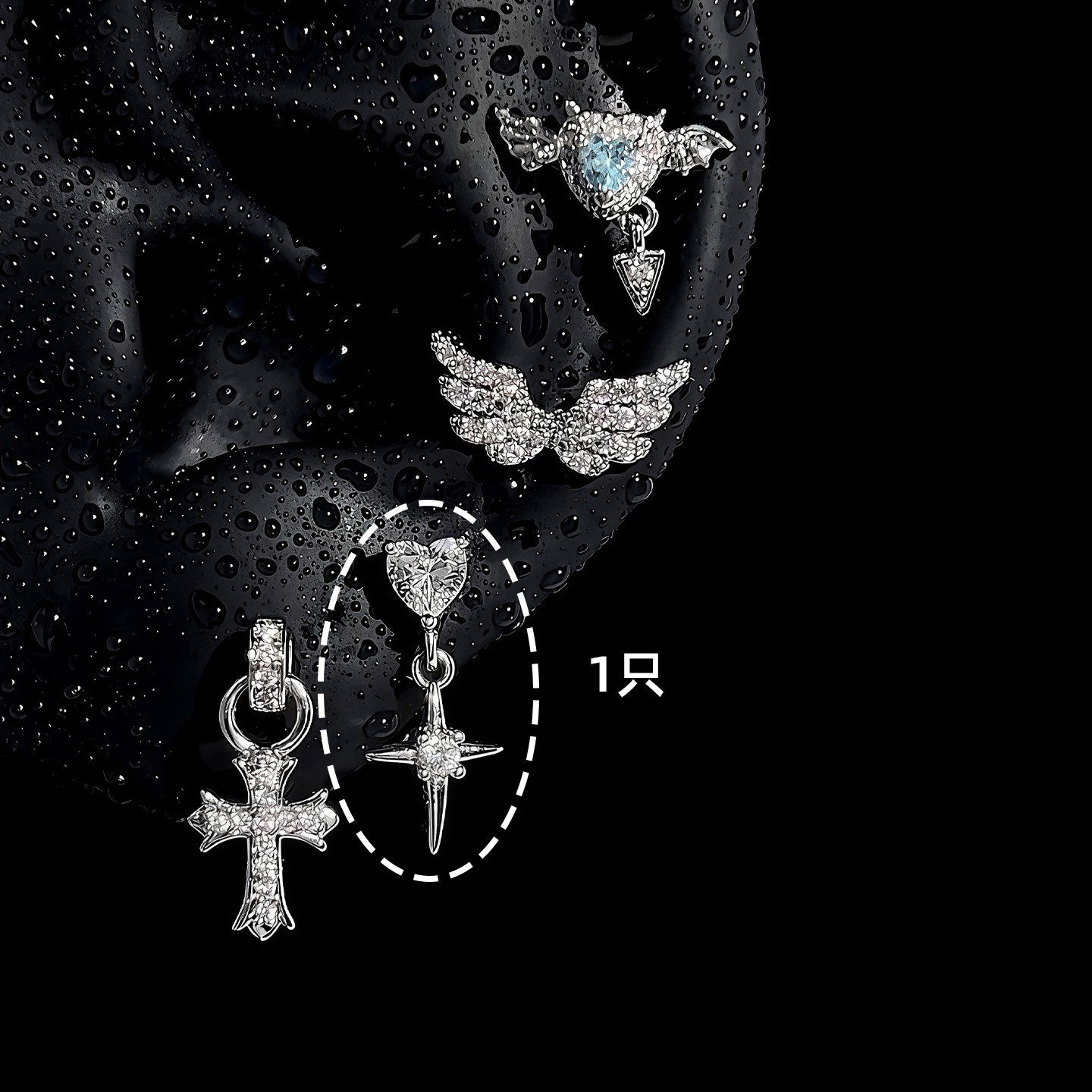 Wholesale Alloy Cross Earrings - Single Piece Fashion Accessory for Boutique Resale